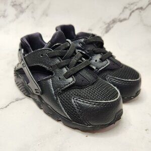 Nike Huarache Run Triple Black Sneakers Shoes Infant Todder Boys 7 704950-016